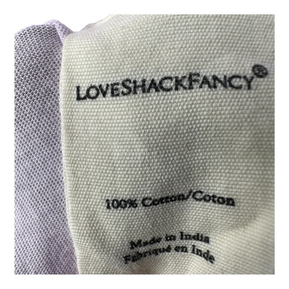 LoveShackFancy Chessie Smocked Flutter-Sleeve Tiered Midi Dress-Lilac BloomXL - Picture 8 of 10